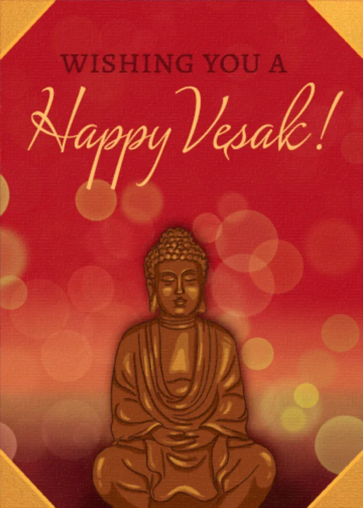 Illuminated Buddha card image