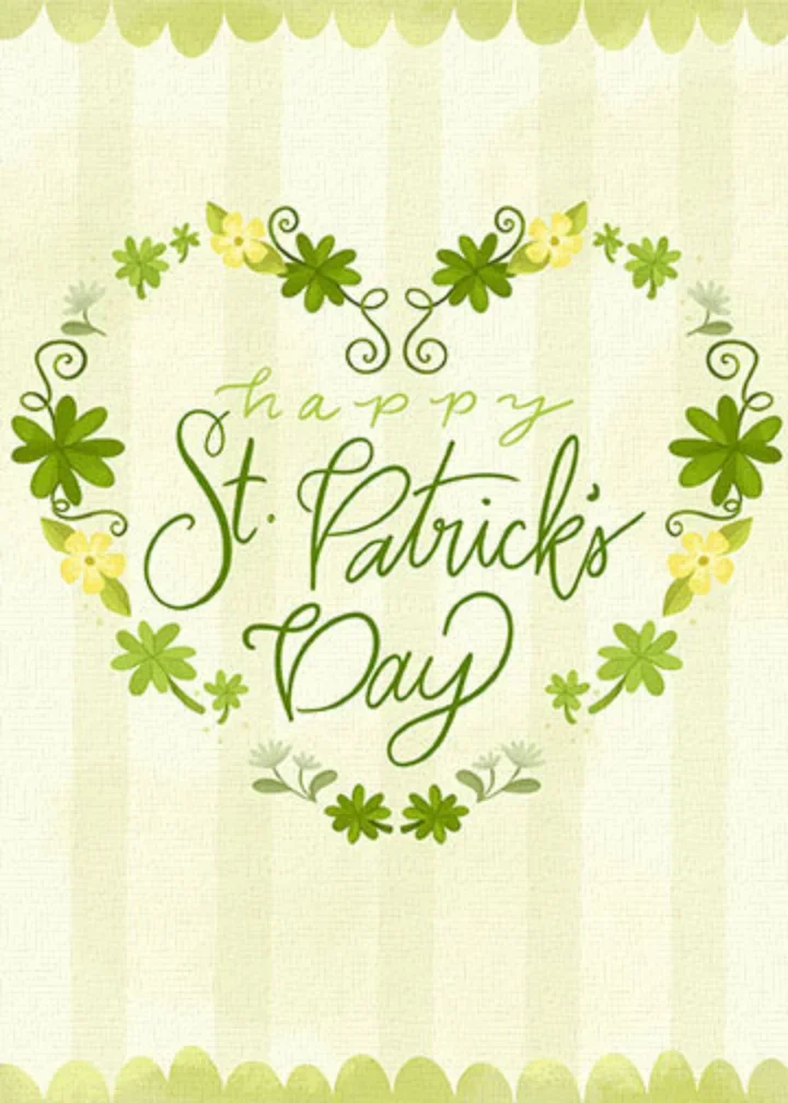 St. Patrick's Clover Heart card image