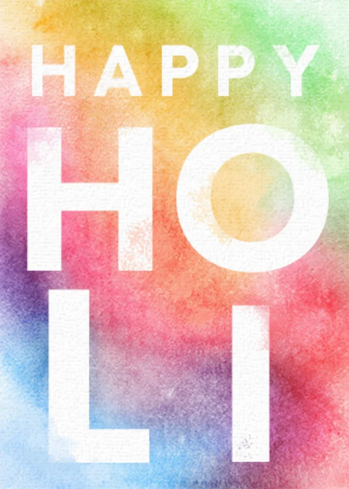 Holi Typography card image