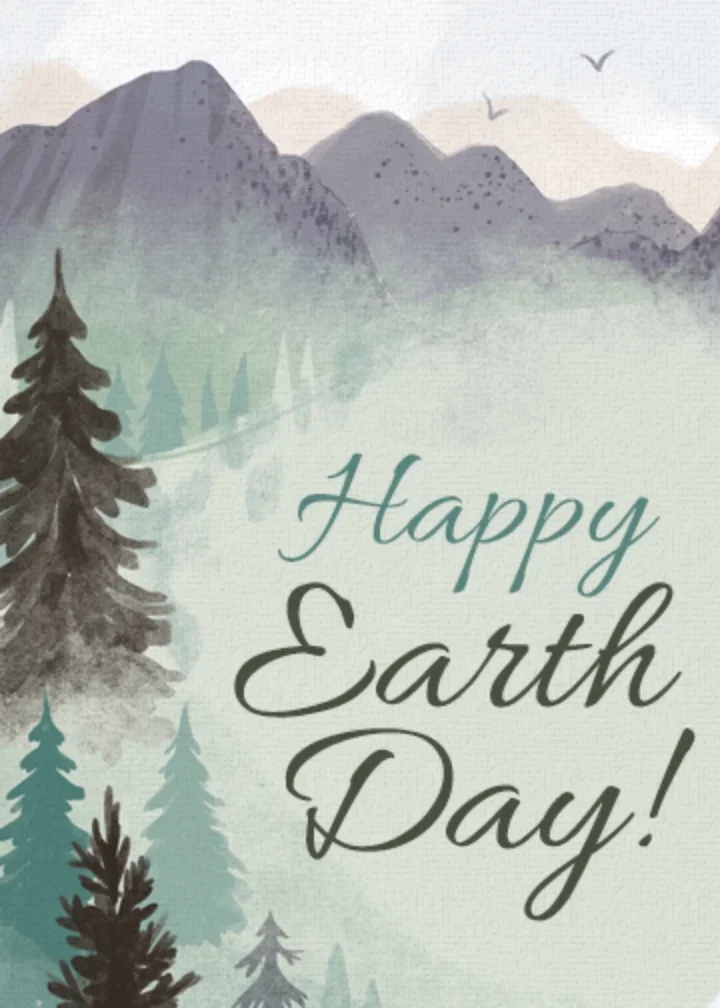Earth Day Mountains card image