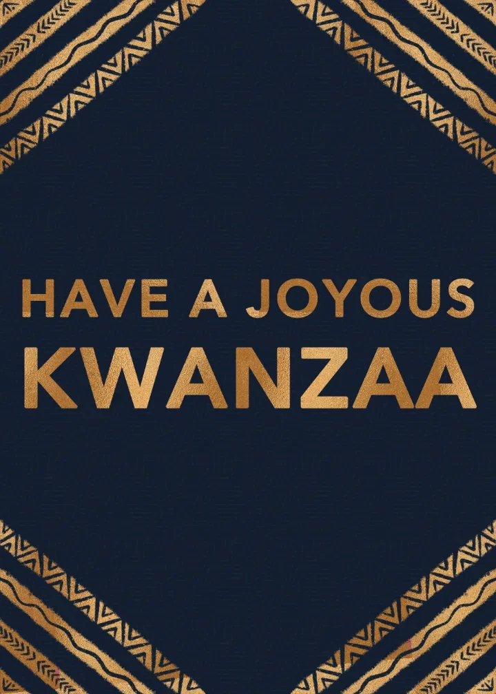 Golden Kwanzaa card image