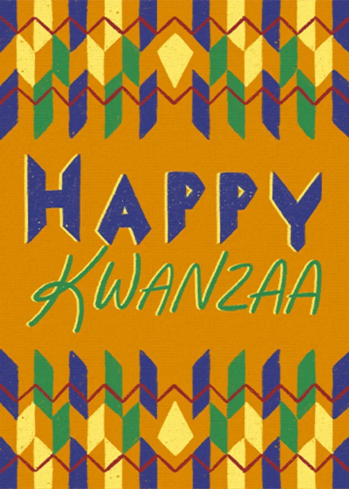 Kwanzaa Pattern Burst card image