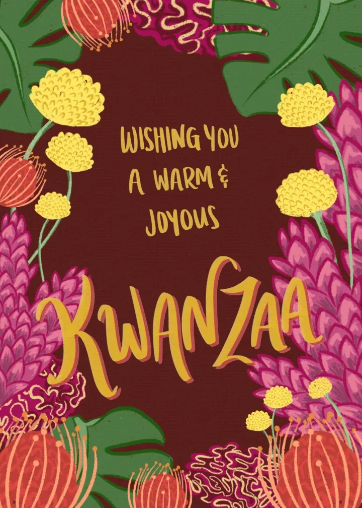 Kwanzaa Florals card image
