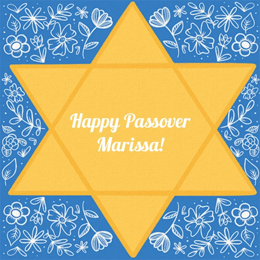 Floral Star Passover card image