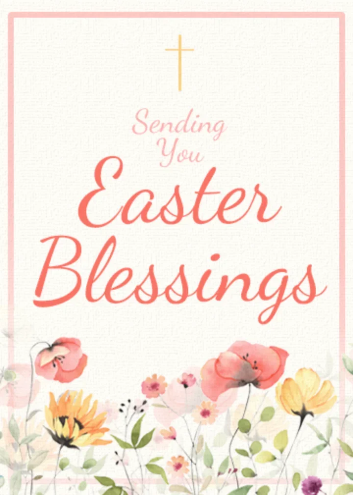 Easter Wildflower Blessing card image