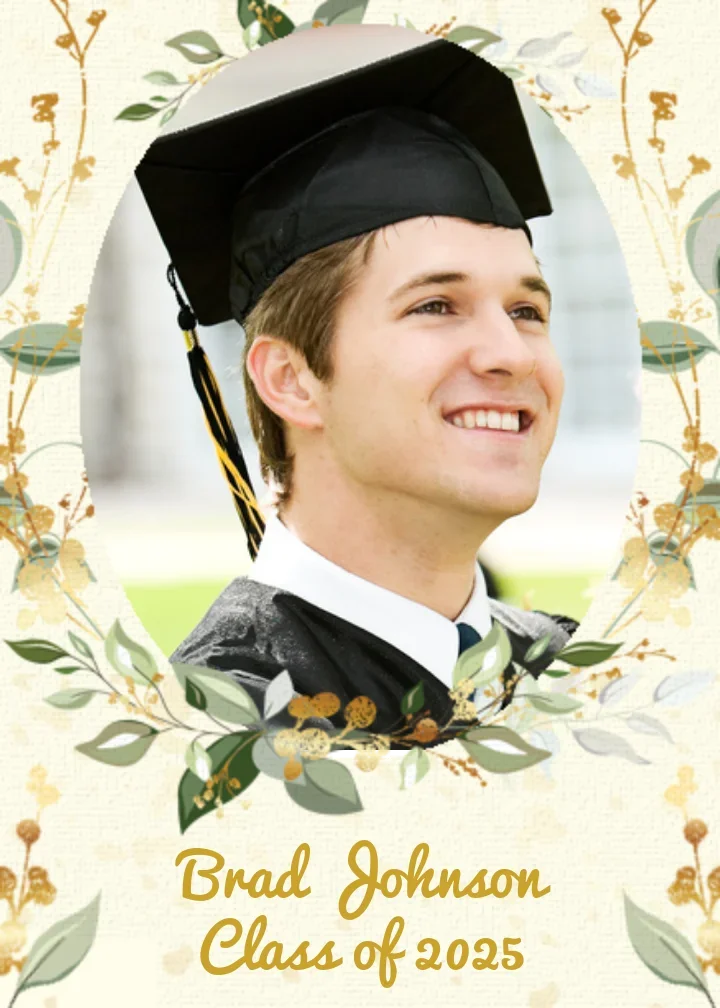 Grad Greenery Photo card image