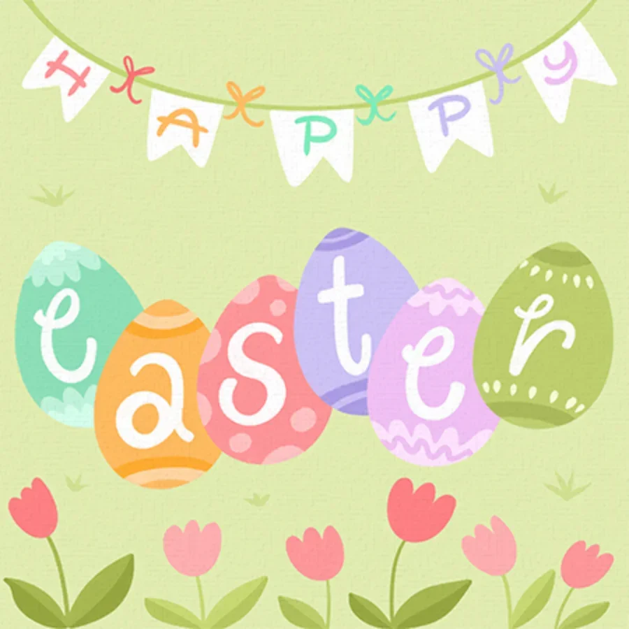 Easter Eggs Lettering card image