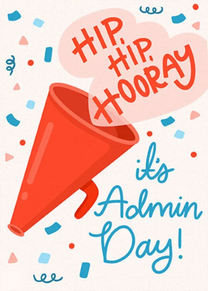 Hooray Admin Day card image