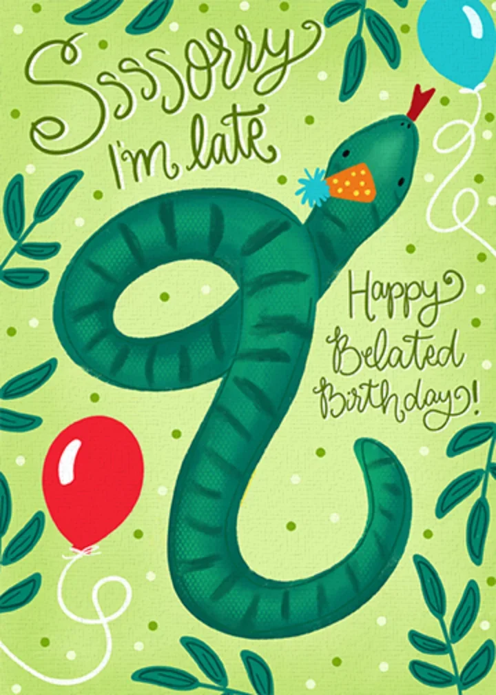 Snake Birthday card image