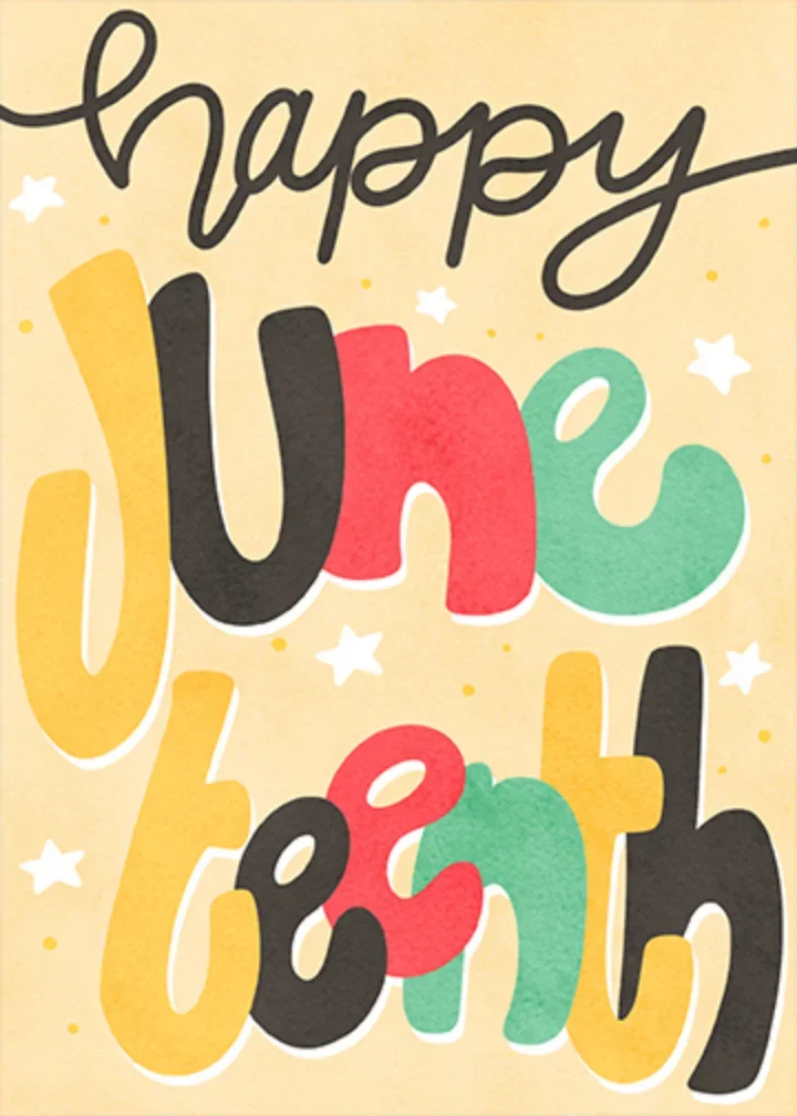 Juneteenth Lettering card image