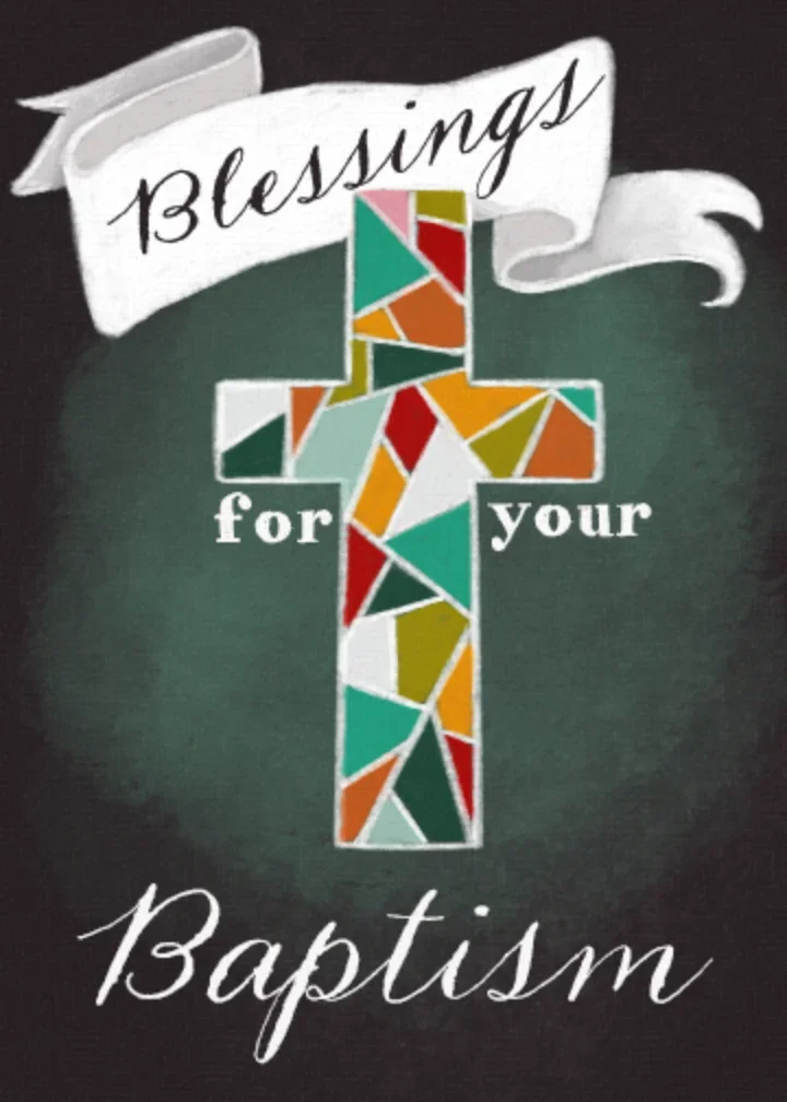 Stained Glass Baptism card image