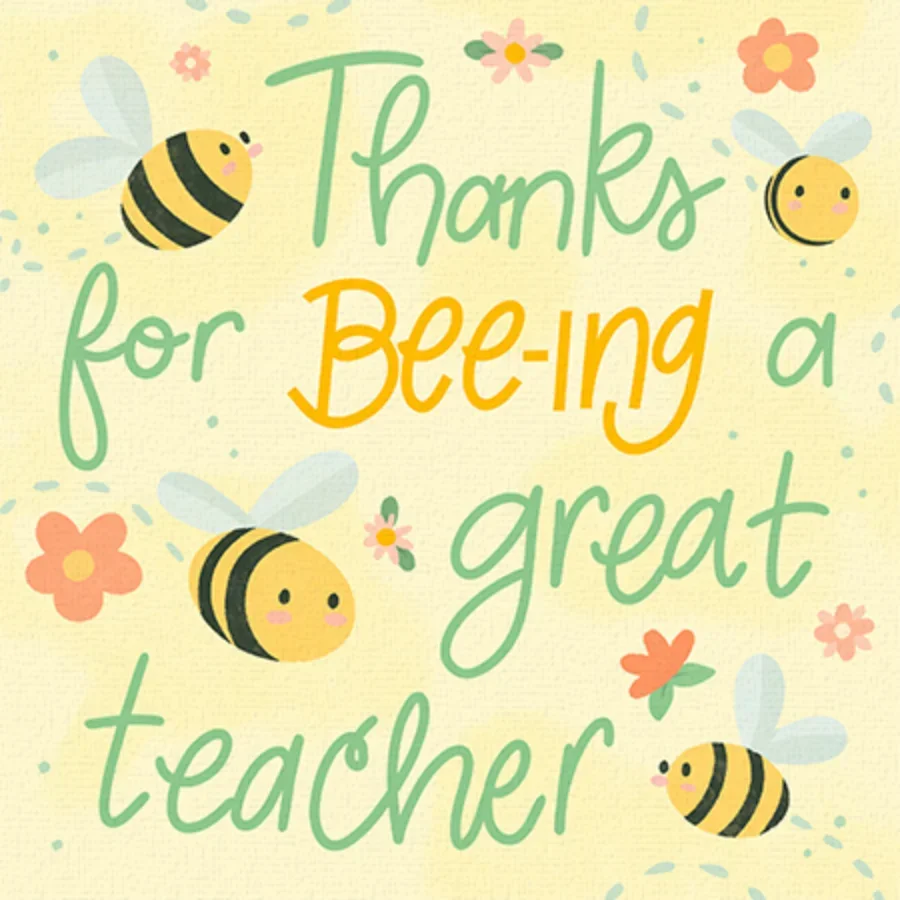 Teacher Day Bee card image