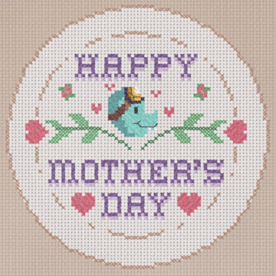 Abe Cross Stitch card image