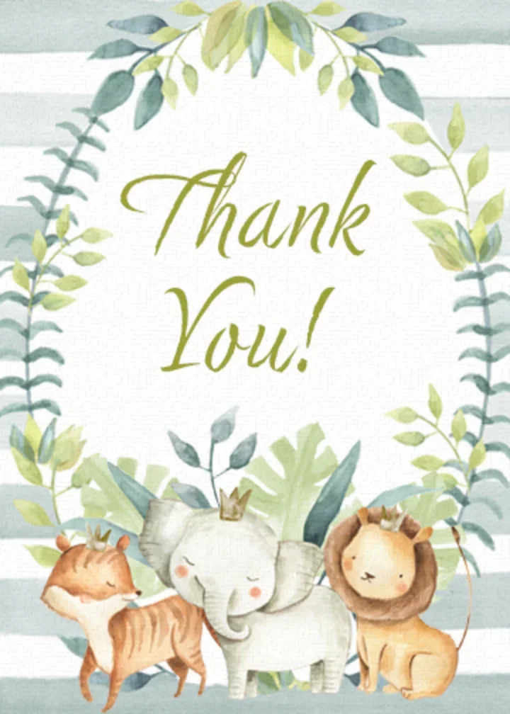 Wild One Thank You card image