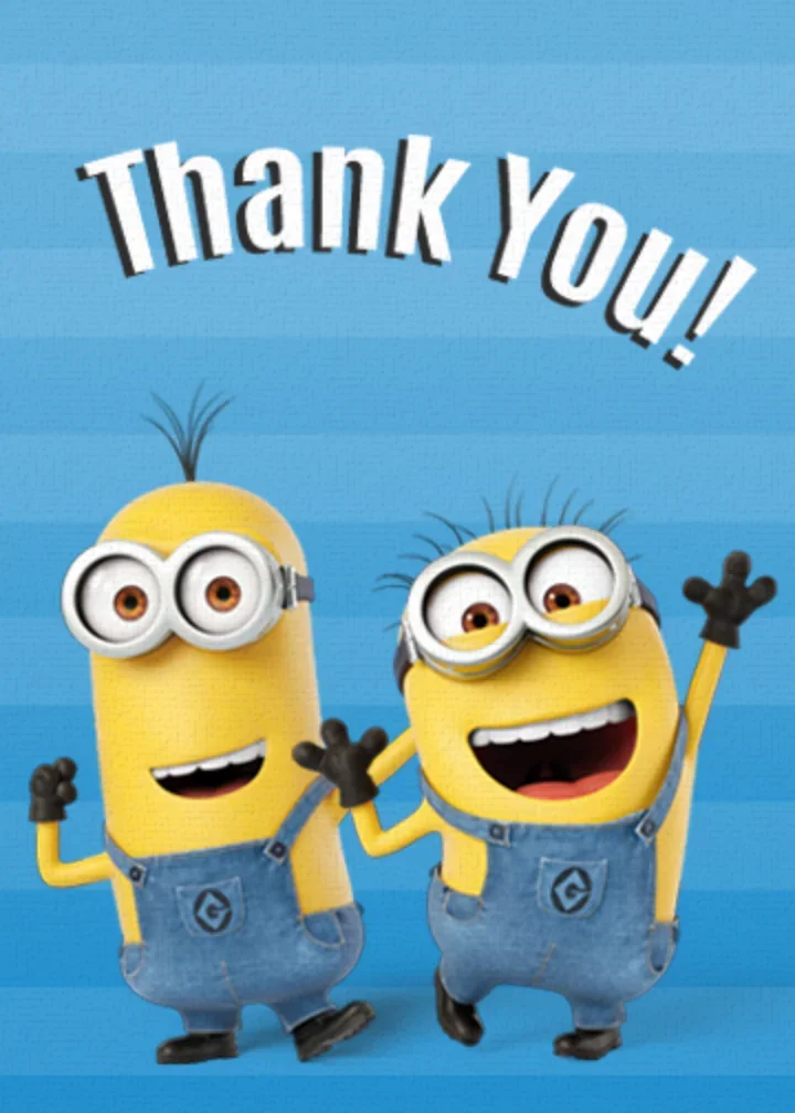 Minions Thank card image