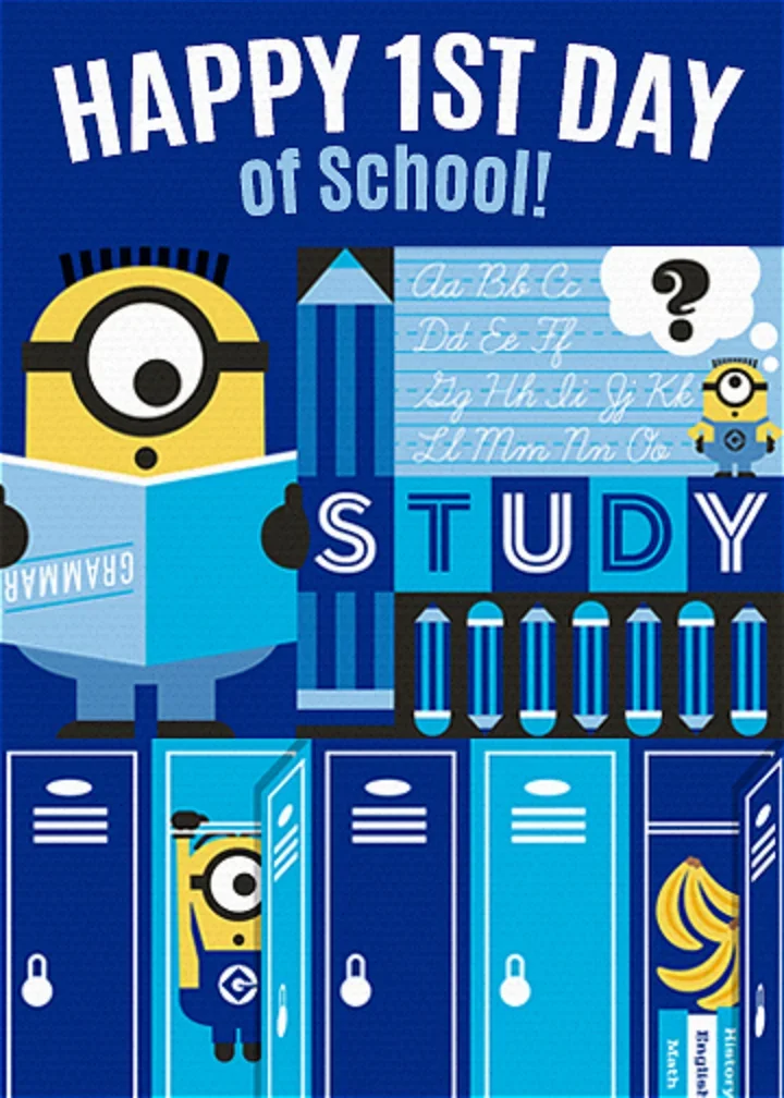 Minions | 1st Day Back to School card image