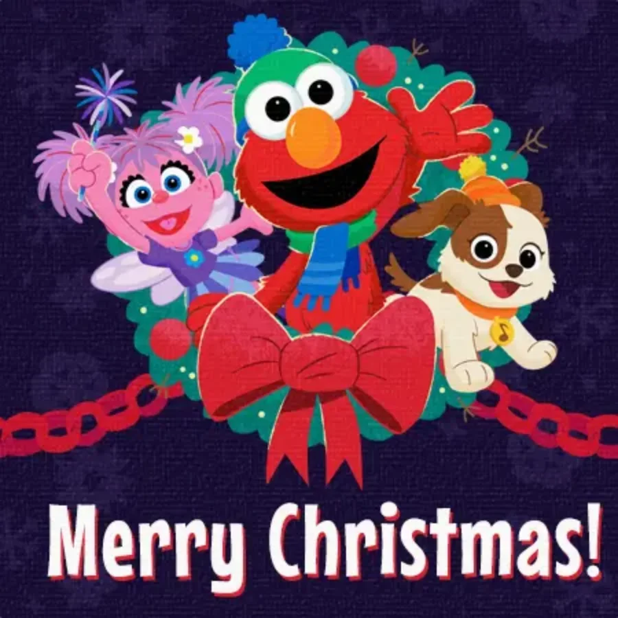 Sesame Merry Christmas card image
