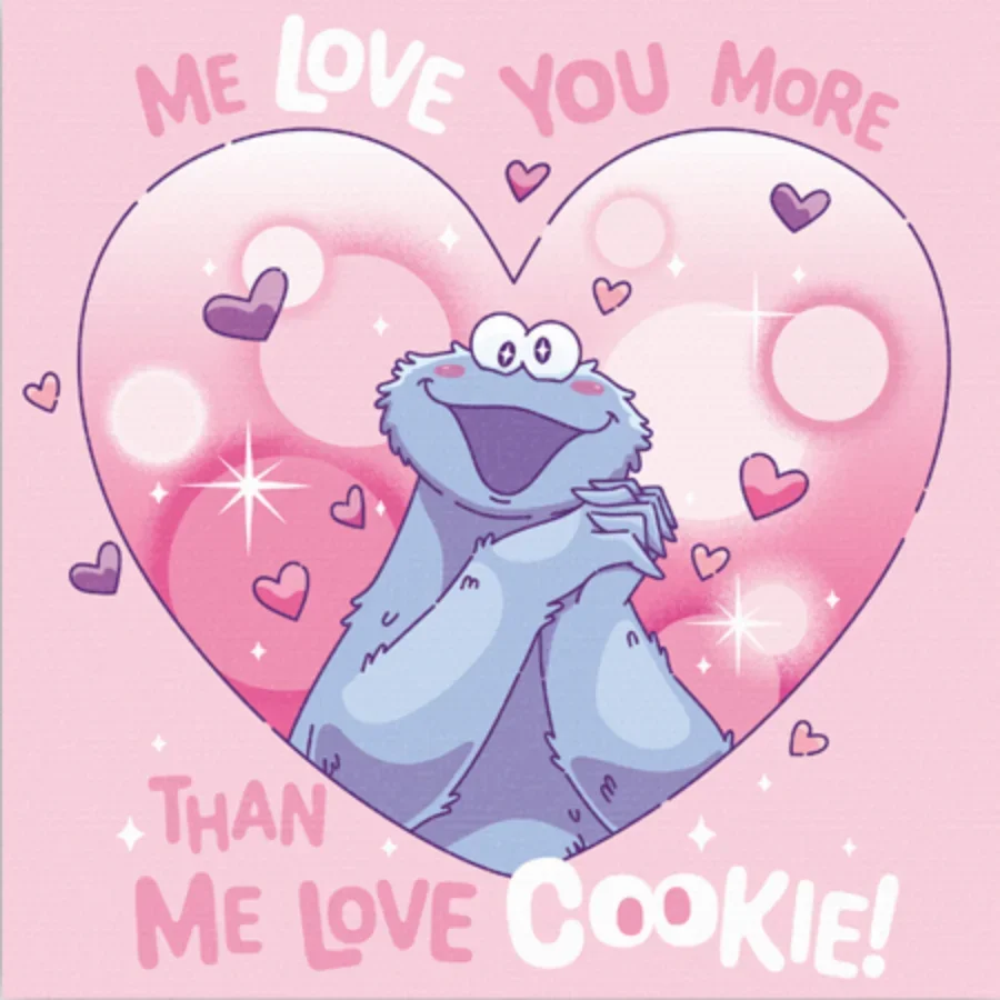 Cookie Monster Happy Valentine card image