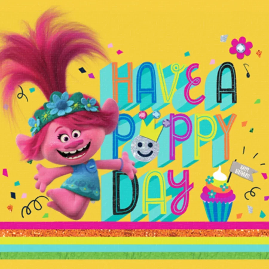 Trolls Birthday Happy card image