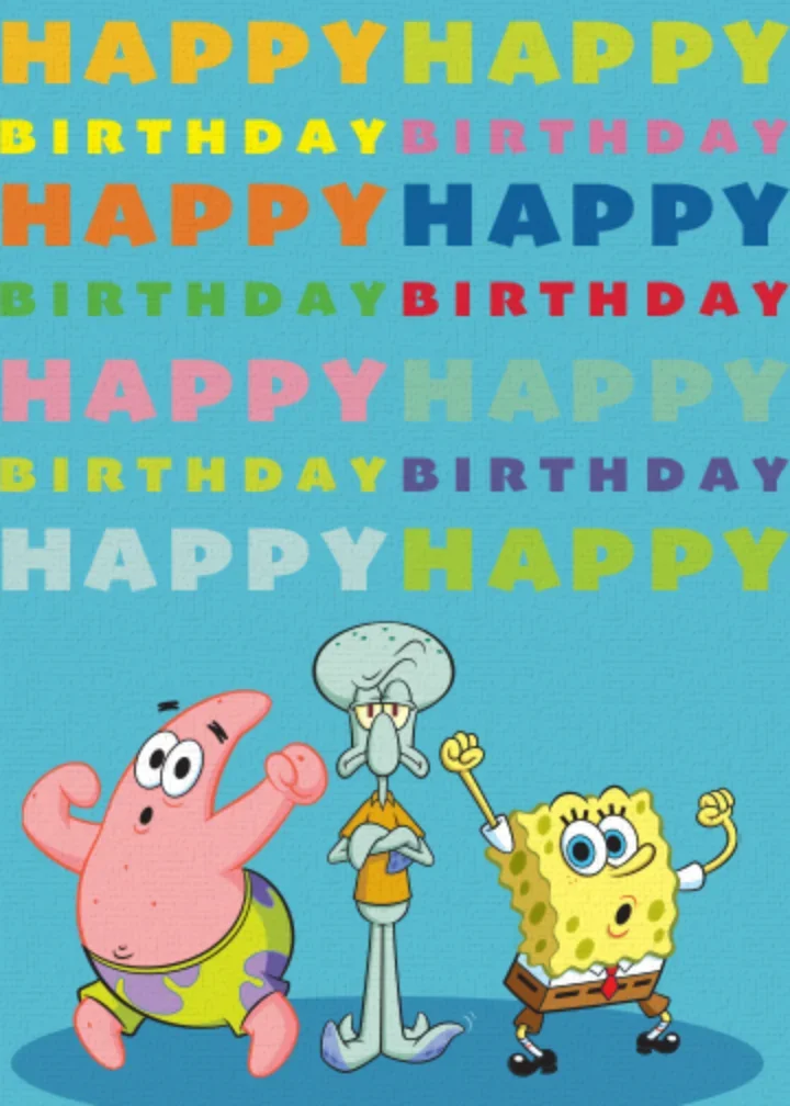 SpongeBob Happy Birthday card image