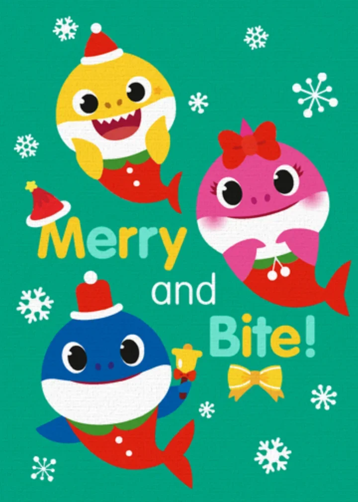Baby Shark Merry Christmas card image