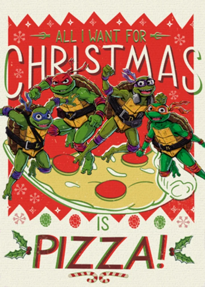 TMNT Merry Christmas card image