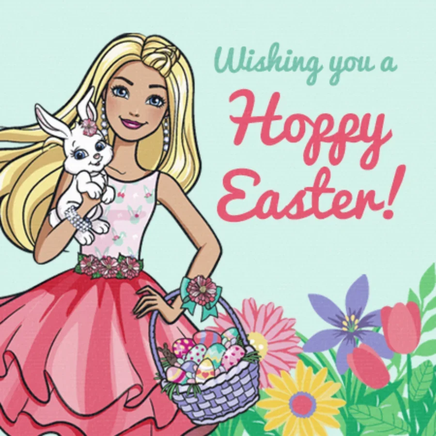 Barbie | Hoppy Easter card image