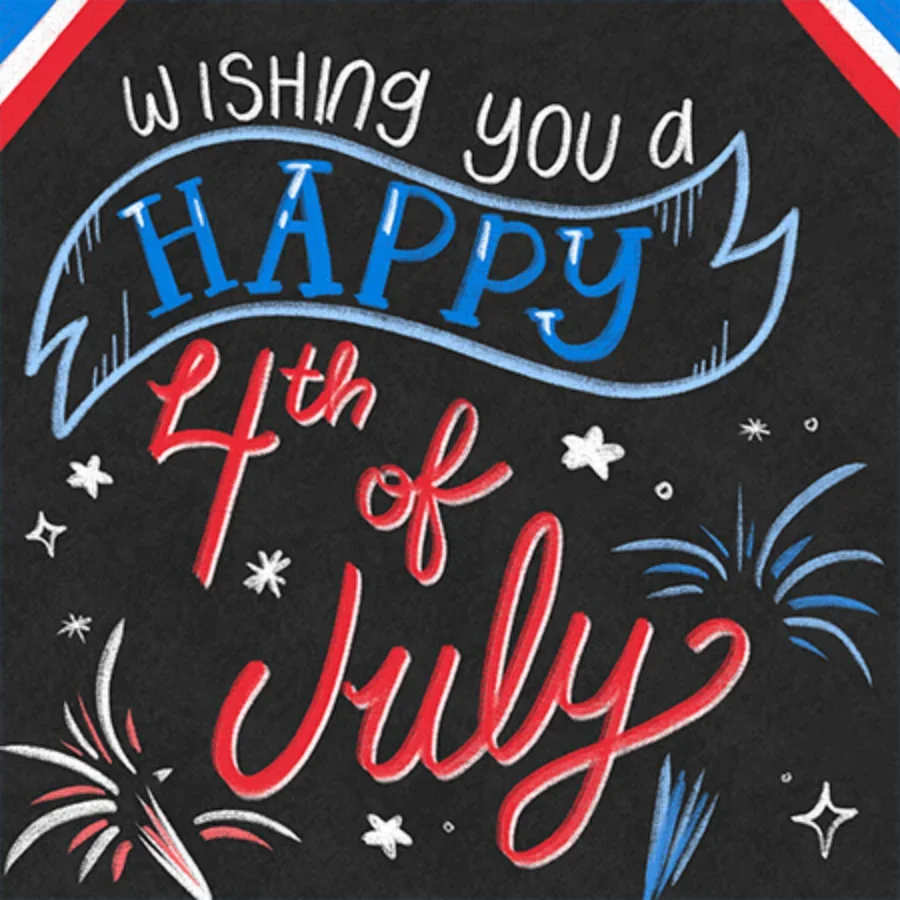 4th of July Chalkboard card image