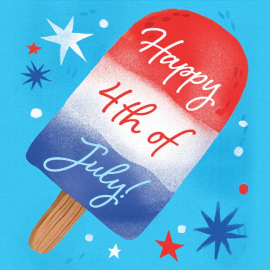 Patriotic Popsicle card image