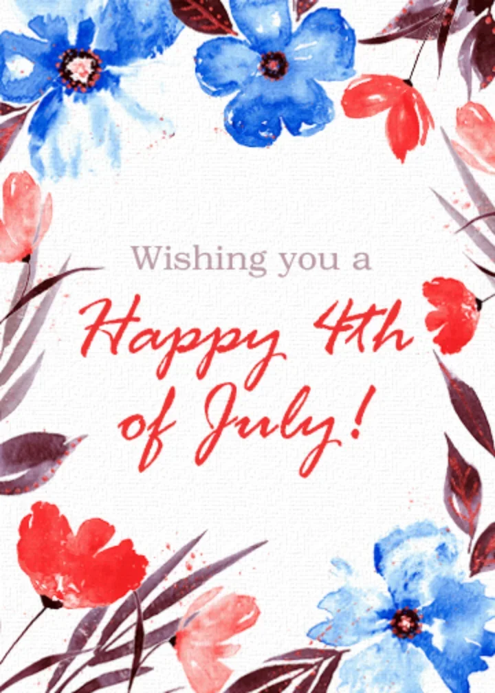 July 4th Watercolor card image