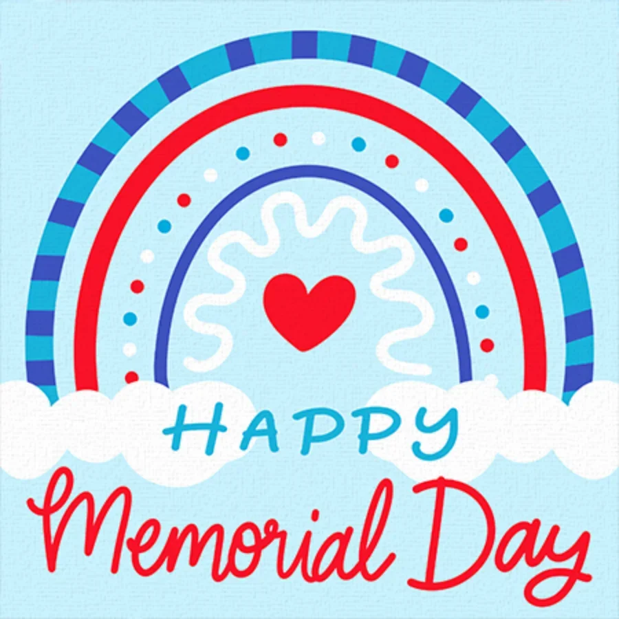 Memorial Day Rainbow card image