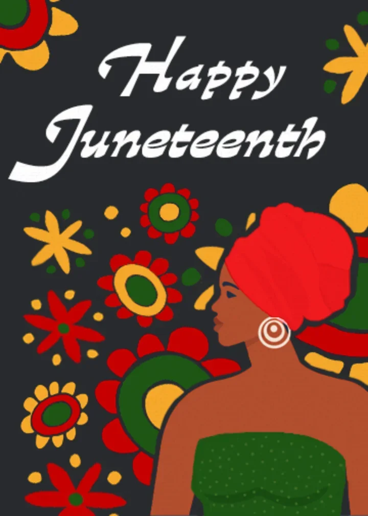 Juneteenth Floral card image