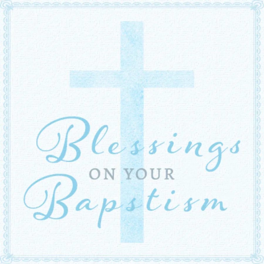 Baptism Blessings Blue card image