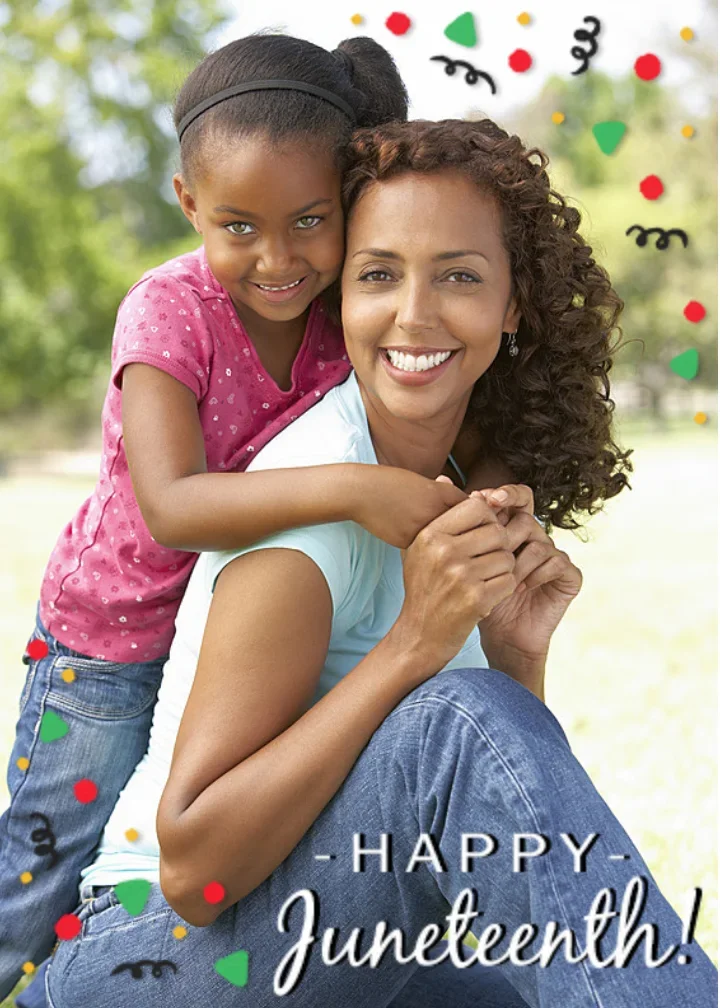 Juneteenth Confetti Photo card image