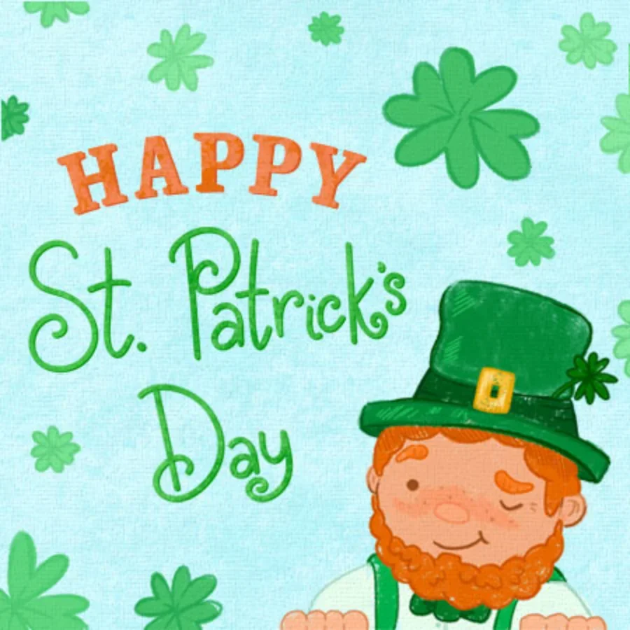 Leprechaun Shamrock card image