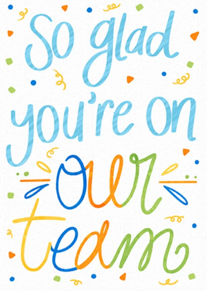 Our Team Confetti card image