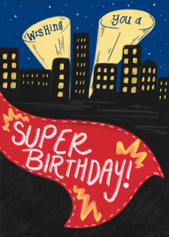 Superhero Birthday card image