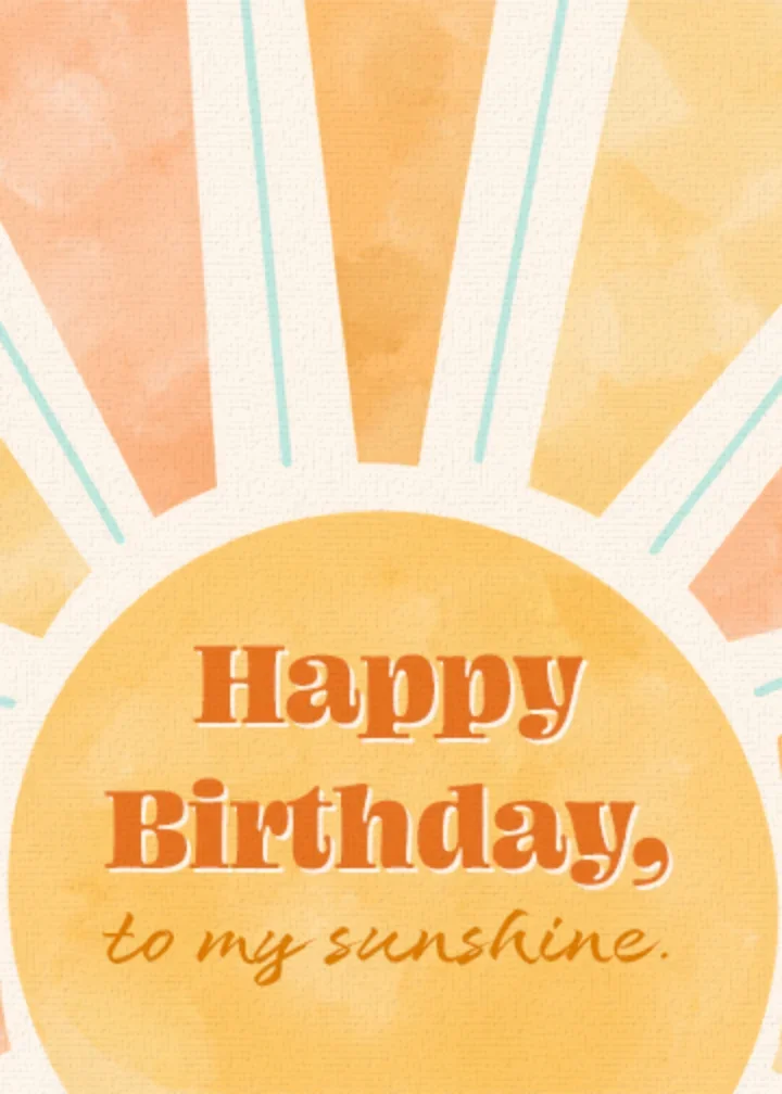Birthday Sunshine card image