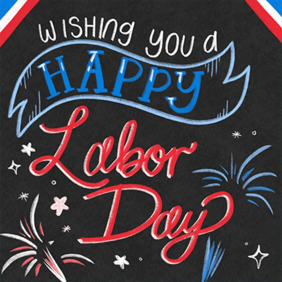 Labor Day Chalkboard card image