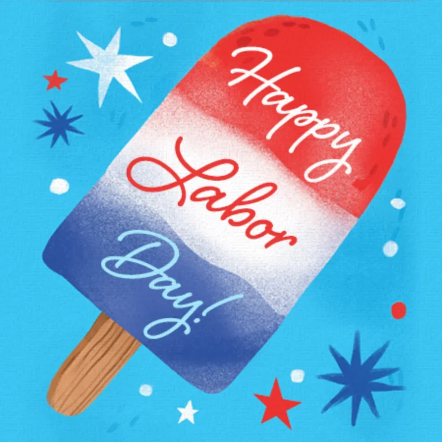 Labor Day Popsicle card image