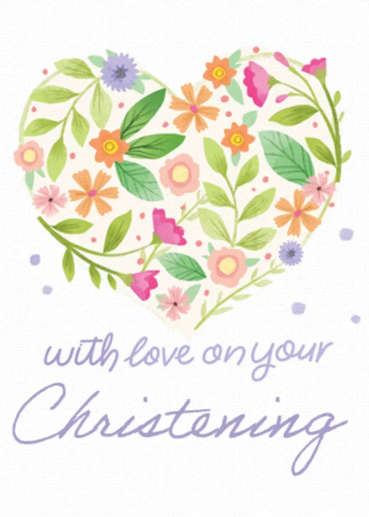 With Love Christening card image