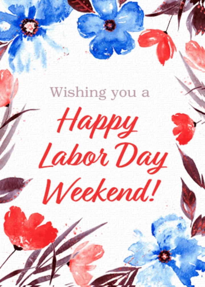 Labor Day Watercolor card image