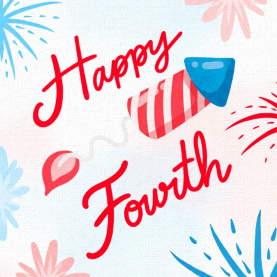 July 4th Type card image