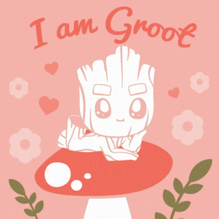 Groot Happy Valentine card image