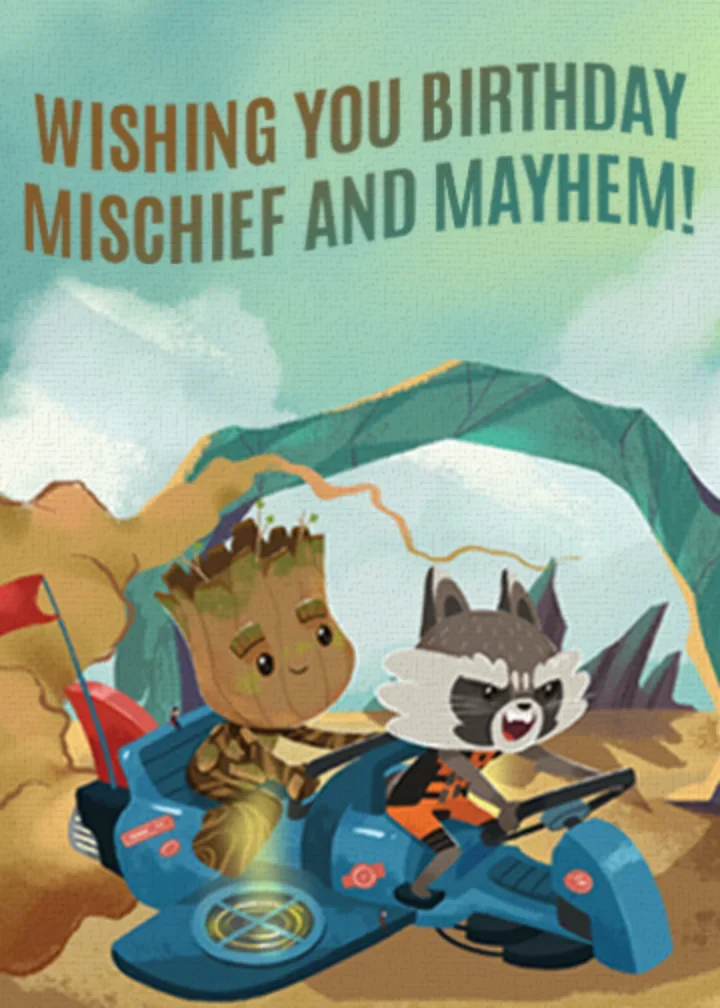 GOTG Birthday Mischief card image