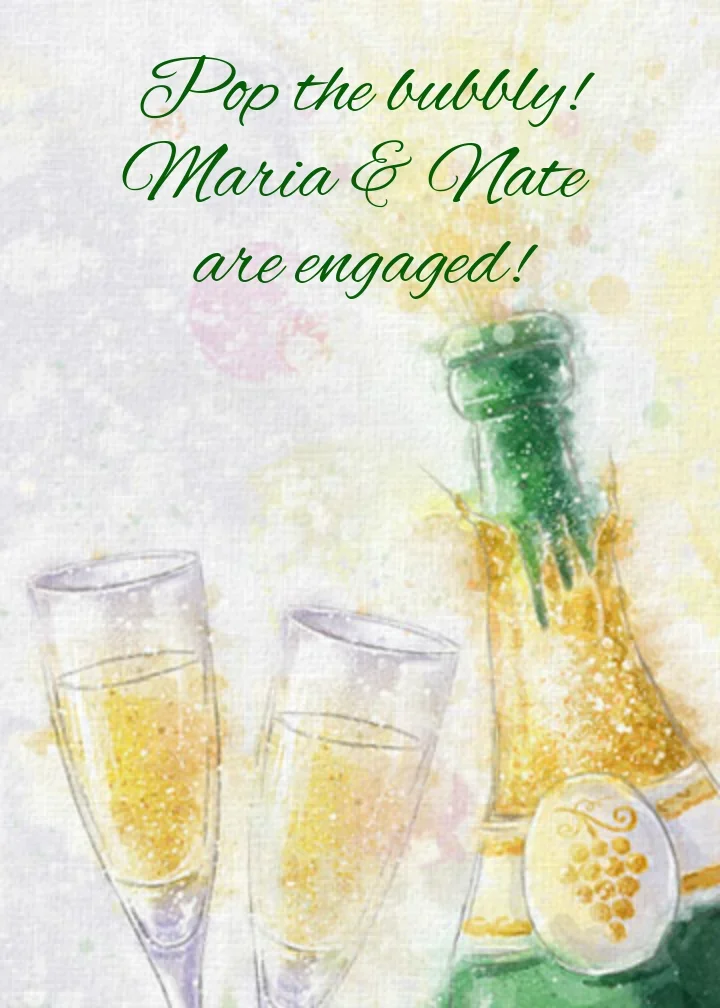 Pop the Bubbly Engagement card image