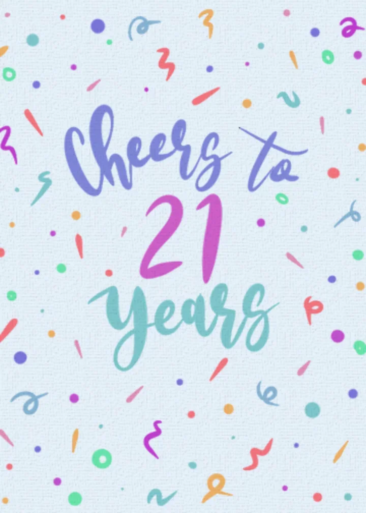 Cheers to 21 Years card image