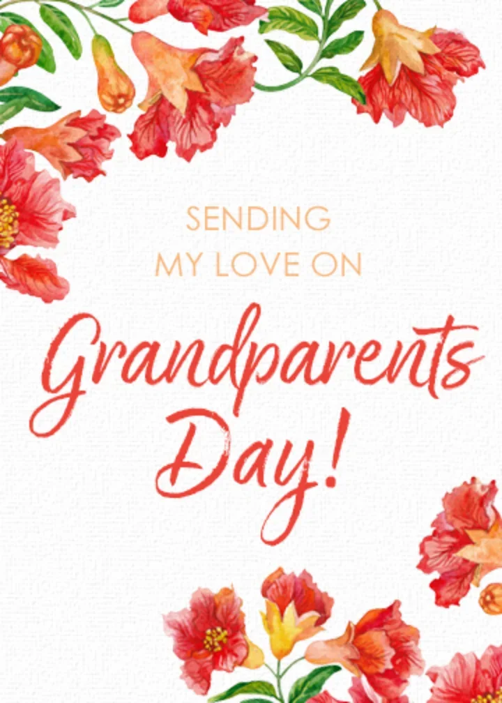 Grandparents Day Floral card image