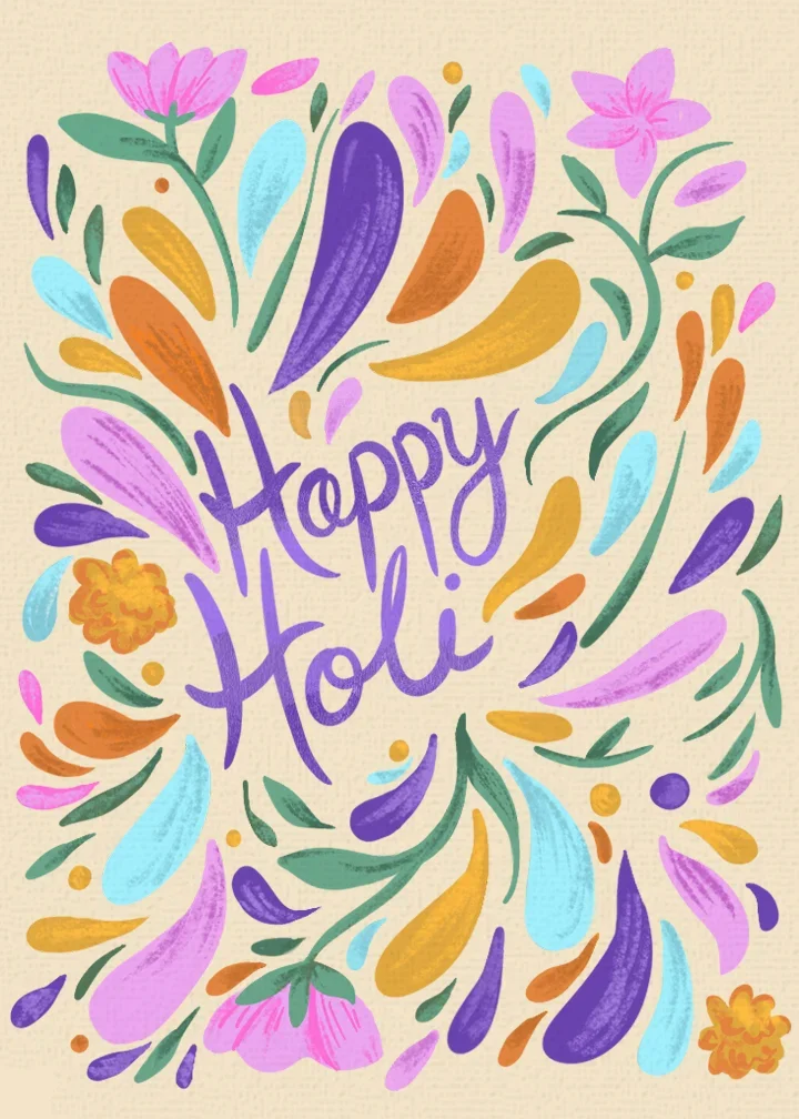 Holi | Warm Illustrative card image