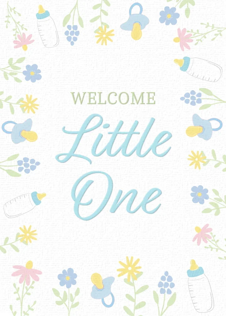 Wildflower Baby Blue card image